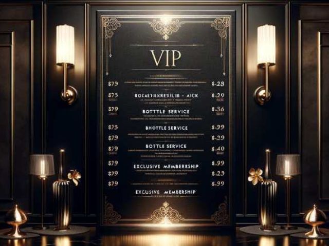 VIP向けの料金表