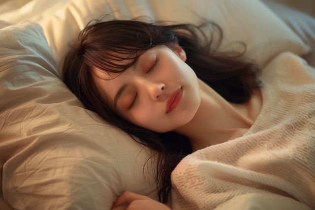 睡眠中の女性