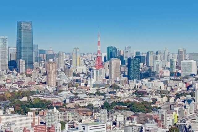 東京タワーと東京都の街並み