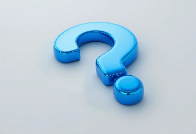 立体の青いハテナマーク