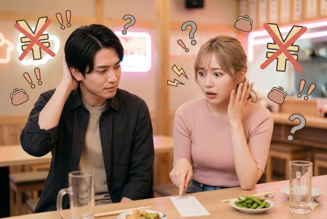 料金が払えずに困っている男女