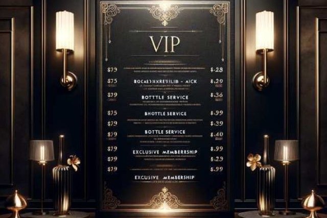 キャバクラのVIP向けの料金表
