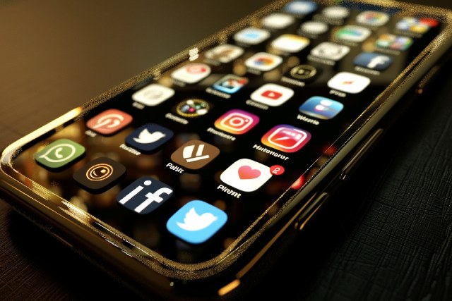 スマホの画面に表示されるSNSのアイコン