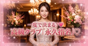 記事サムネイル。高級クラブで働く美しいキャスト女性。