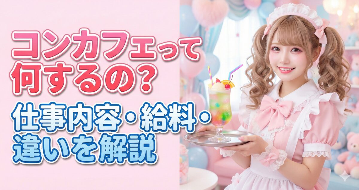 コンカフェのキャスト女性が、笑顔で微笑んでいる。