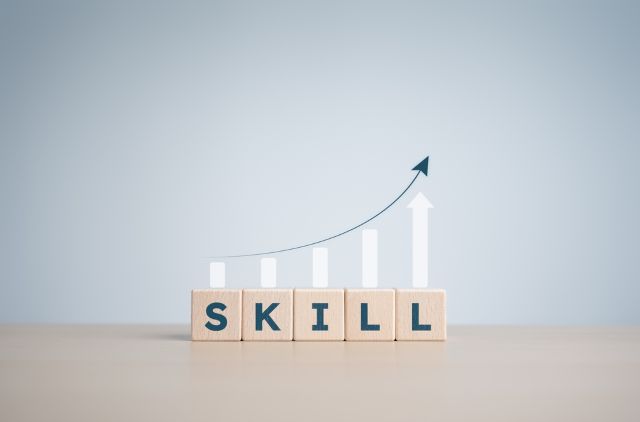 SKILLと書かれたブロック