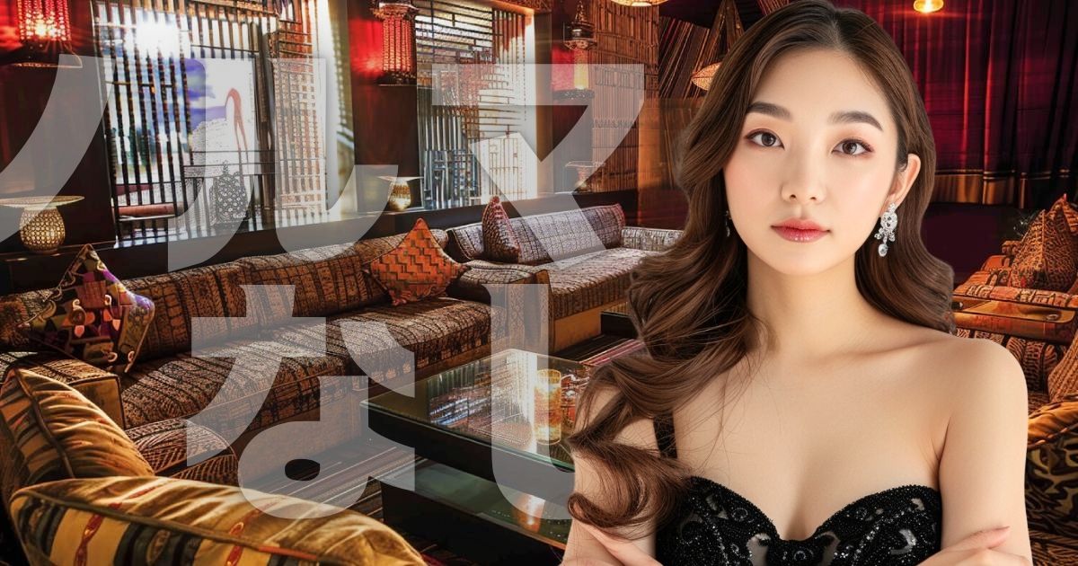 ドレス姿の女性とノルマなしの文字