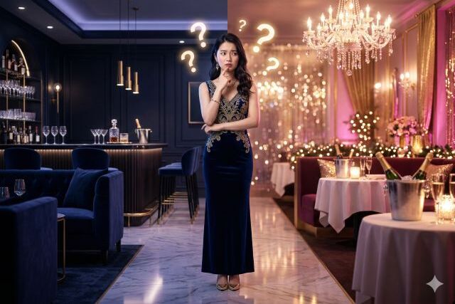ラウンジとキャバクラの間で悩む女性