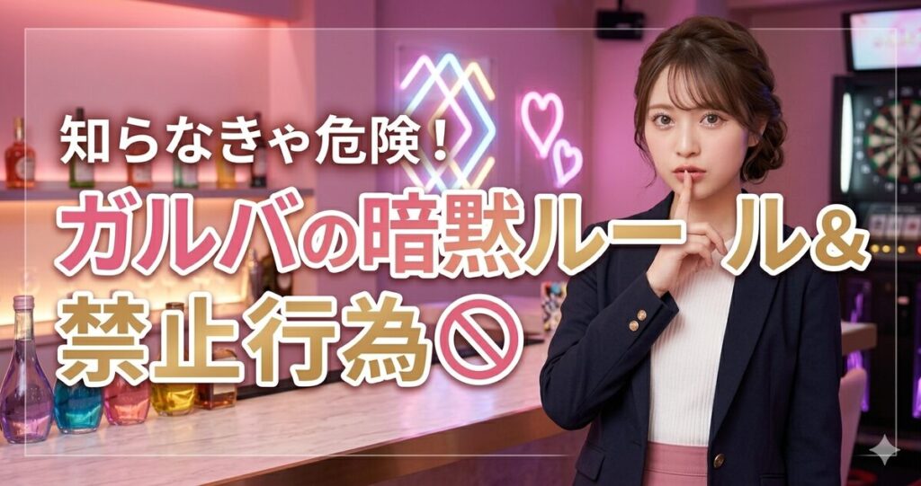 記事サムネイル。心配そうにガルバの暗黙のルールを教えてくれる、ガールズバーキャスト女性。