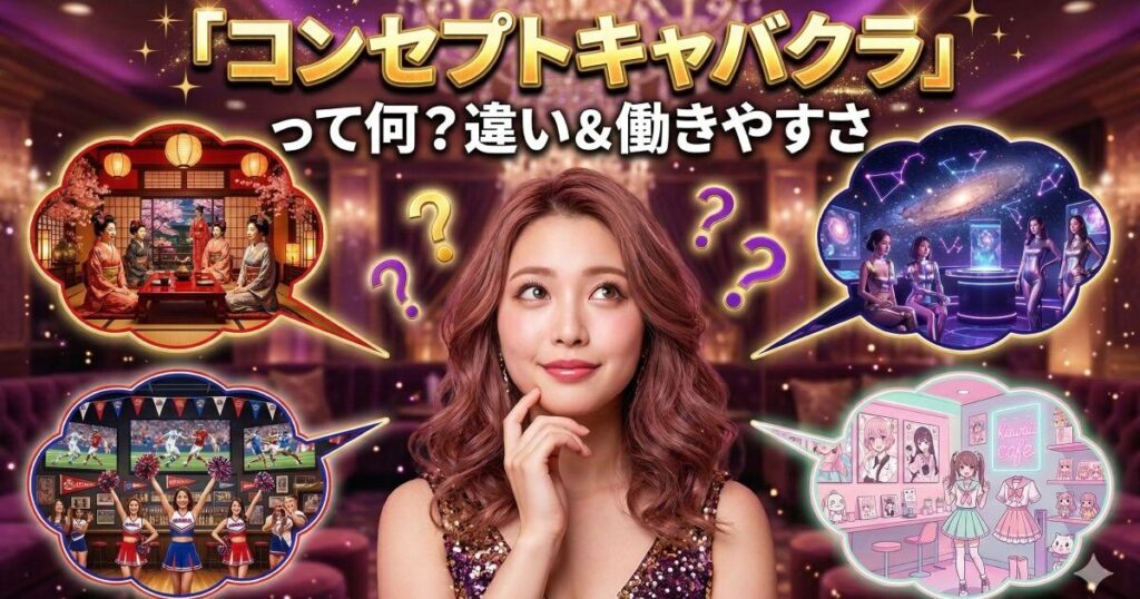 さまざまなお店の雰囲気について考えるドレス姿の若い女性