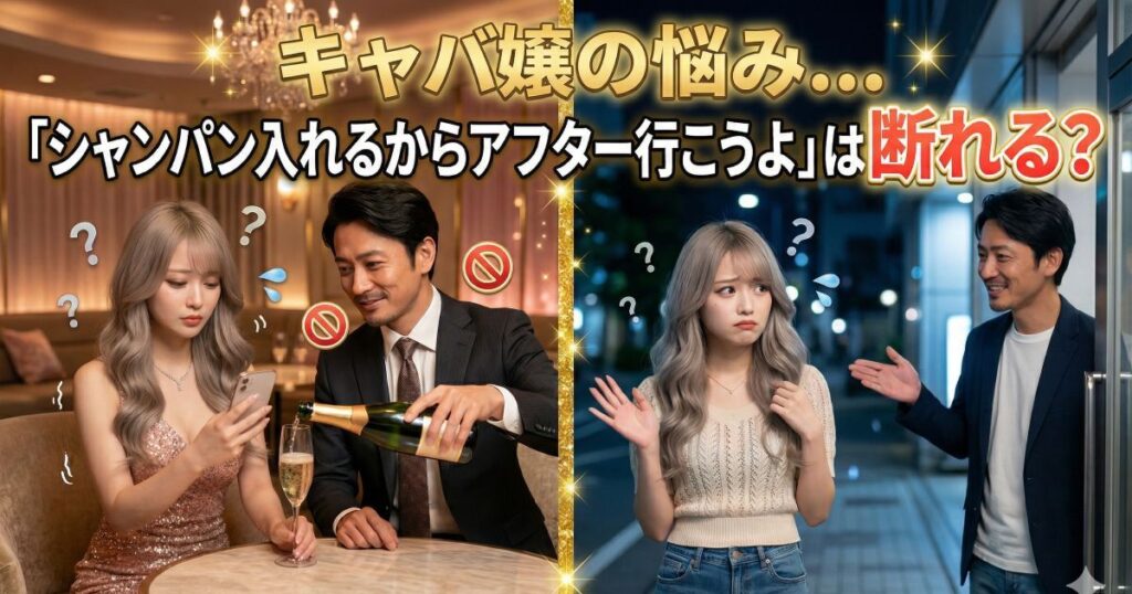 シャンパンを飲む男女ともめている男女