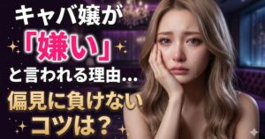 涙を流すドレスの女性