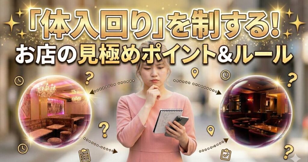 2つのお店で悩む女性