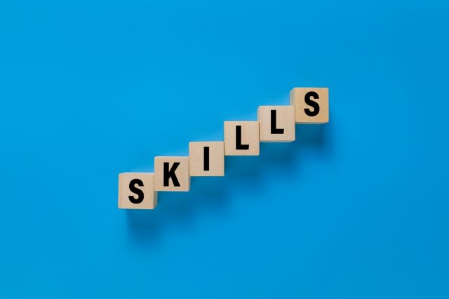 SKILLSと書かれたブロック