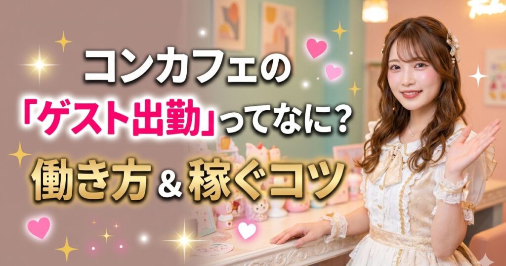 カウンターに手を置いてポーズをするメイド