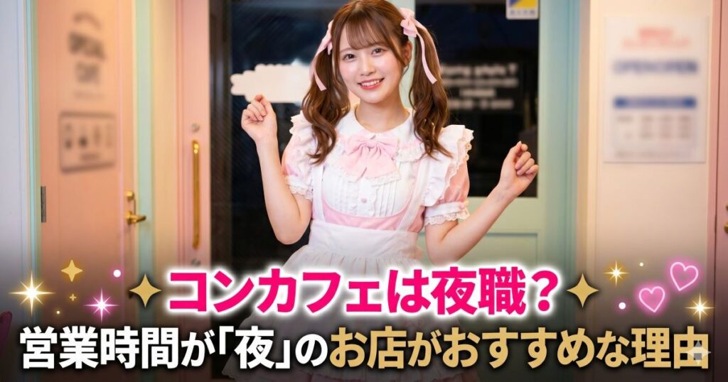 お店の中で喜ぶメイド服の女性