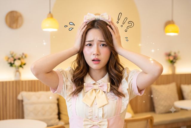頭を抱える女性