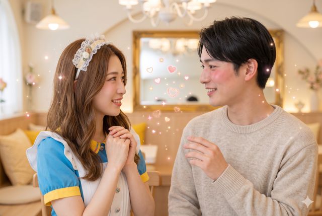 見つめる男女