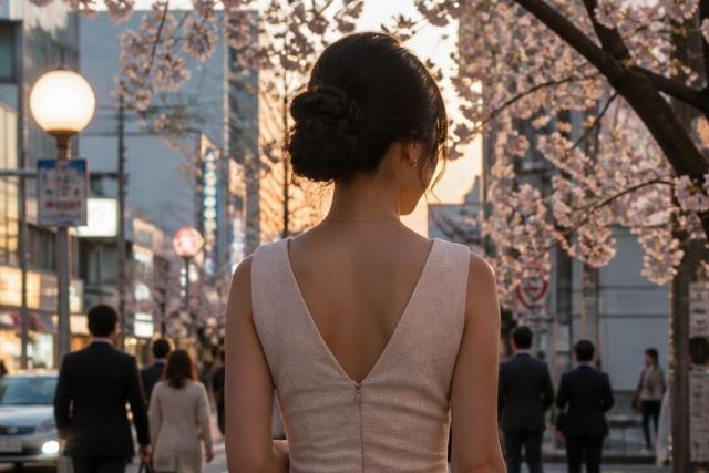 キレイな女性の後ろ姿