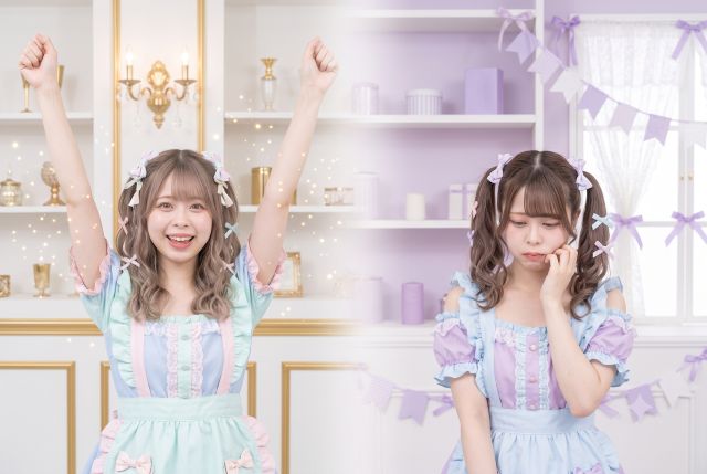 喜ぶ女性と悲しむ女性