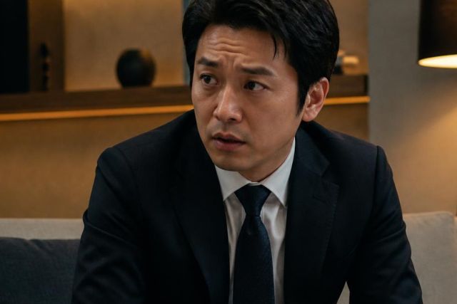 怯えた様子の日本人男性