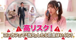 電話で男性と話しているツインテールの女性