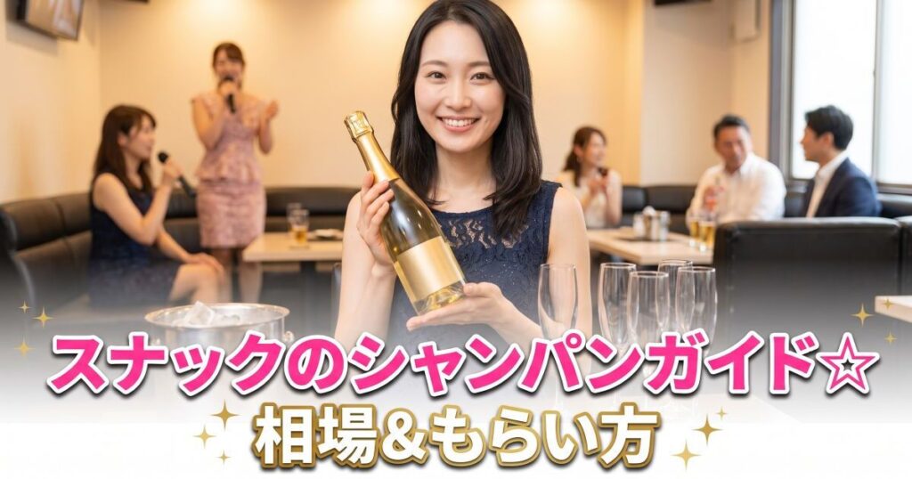 シャンパンを持つ女性